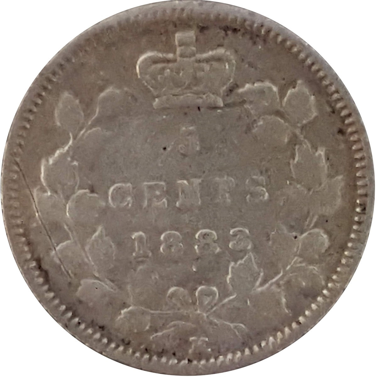 1883H Canada 5-cents F-VF (F15) $