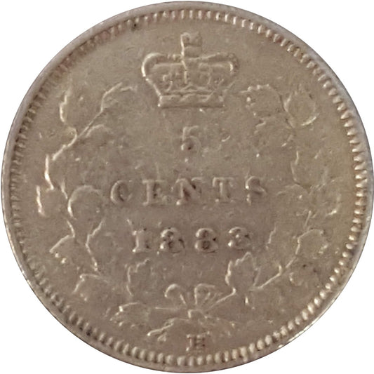 1883H Canada 5-cents Very Fine (VF20) $