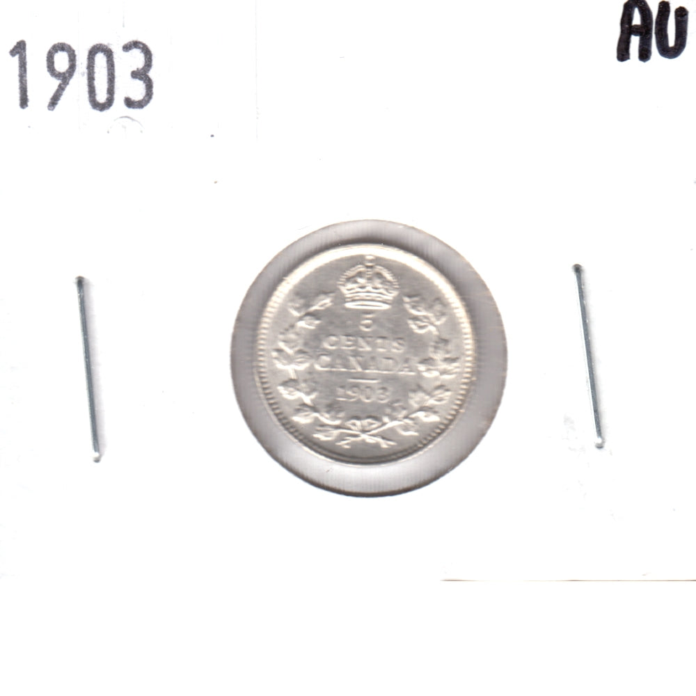 1903 Canada 5-cents Almost Uncirculated (AU50) $