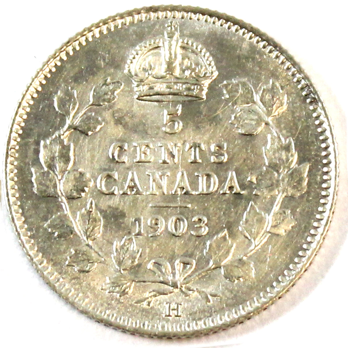 1903H Large H Canada 5-cents UNC+ (MS62) $