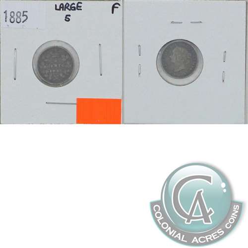 1885 Large 5 Canada 5-cents Fine (F12)