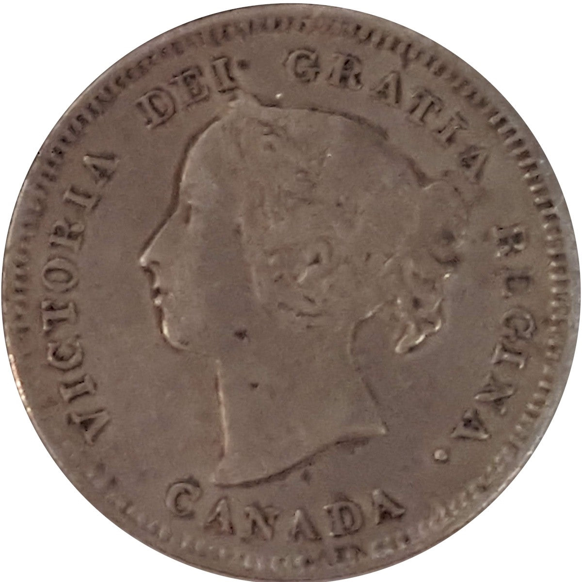 1885 Small 5 Canada 5-cents Very Fine (VF20) $