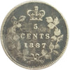 1887 Canada 5-cents F-VF (F15) $