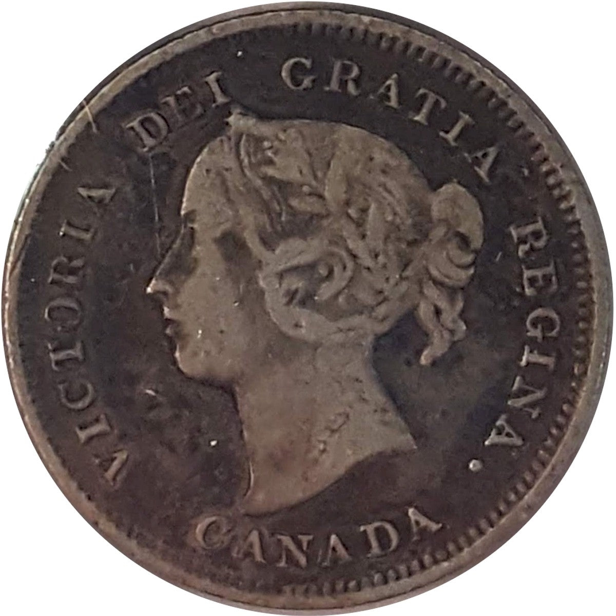 1887 Canada 5-cents F-VF (F15) $