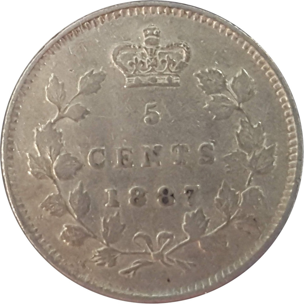 1887 Canada 5-cents VF-EF (VF30) $