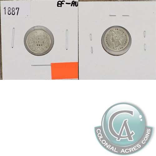 1887 Canada 5-cents EF-AU (EF45) $