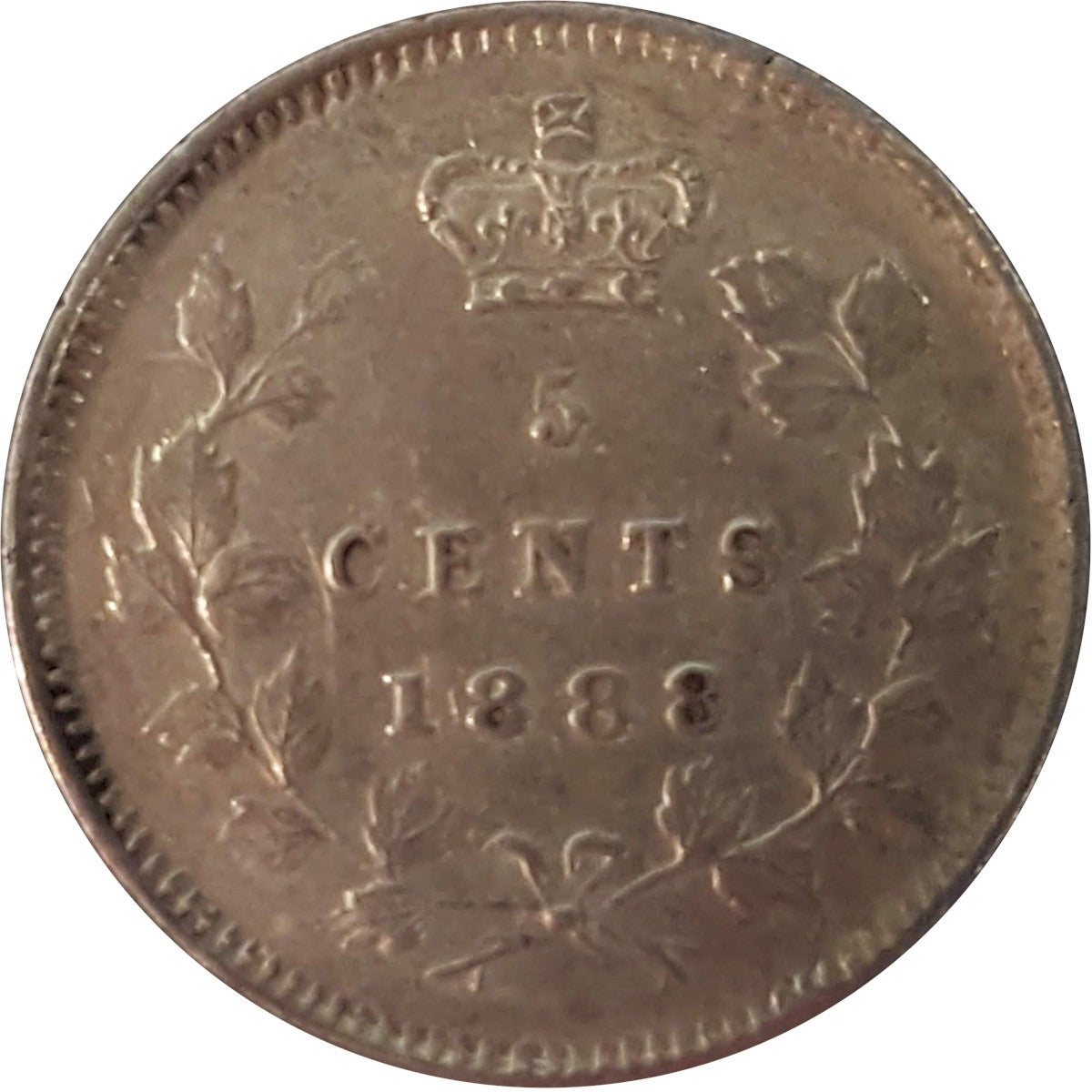 1888 Canada 5-cents EF-AU (EF45) $