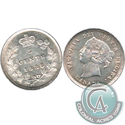 1888 Canada 5-cents UNC+ (MS62) $