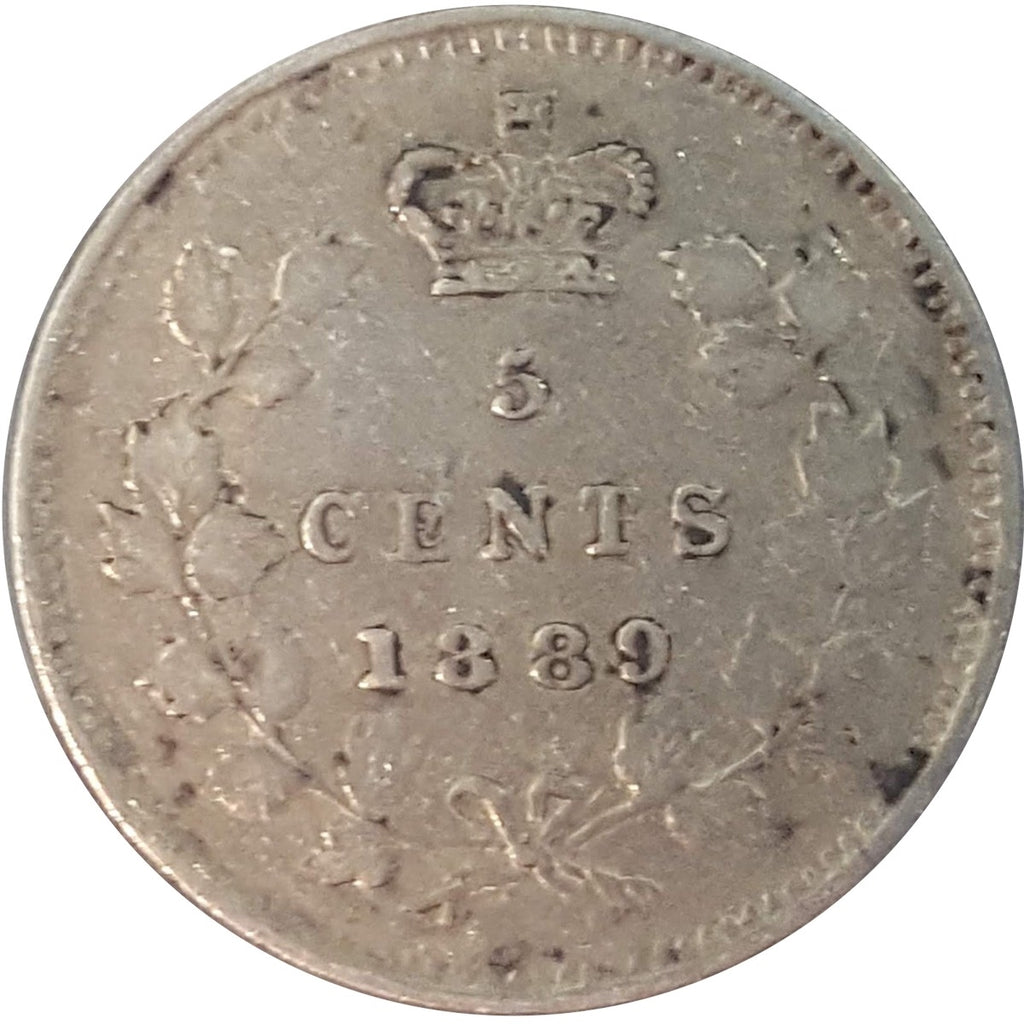1889 Canada 5-cents VF-EF (VF30) $