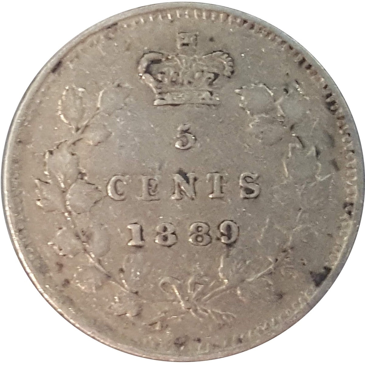 1889 Canada 5-cents VF-EF (VF30) $