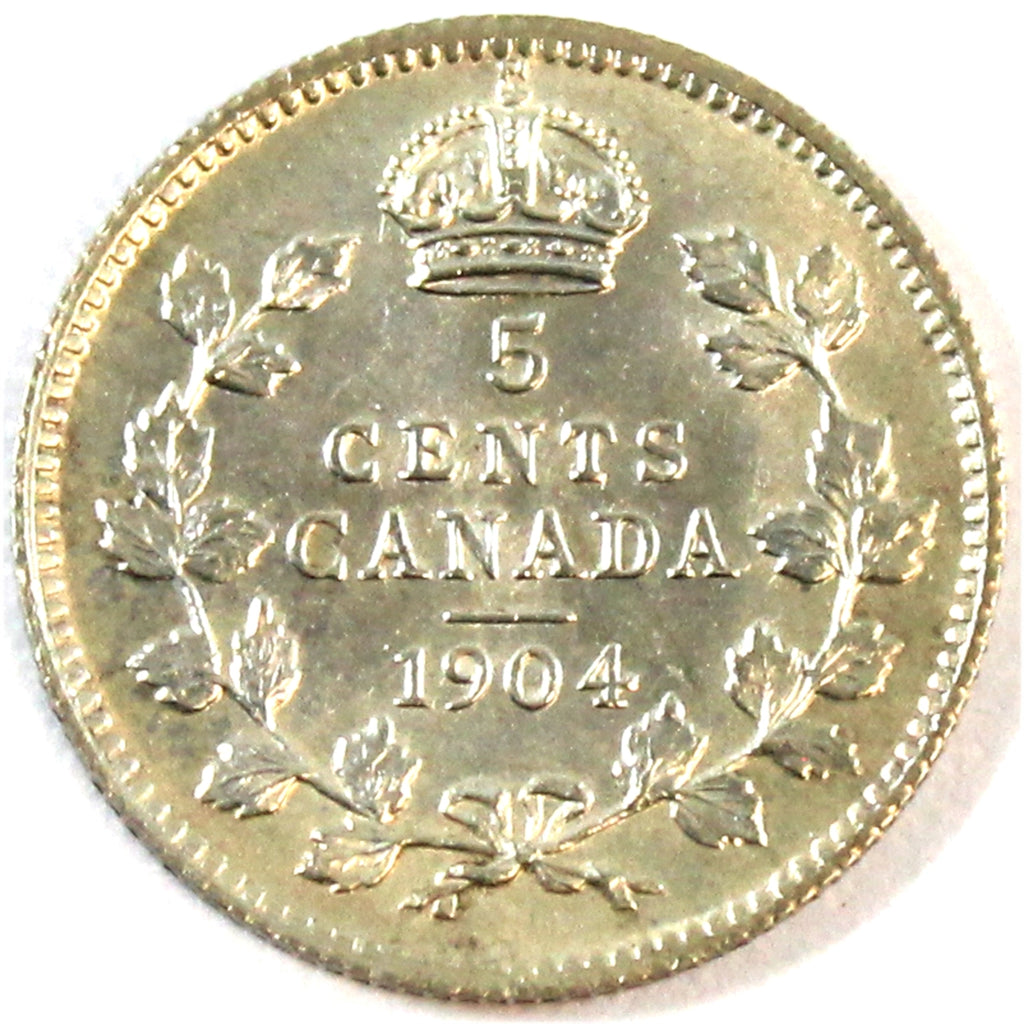 1904 Canada 5-cents Choice Brilliant Uncirculated (MS64) $