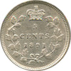 1891 Obv. 5 Canada 5-cents Almost Uncirculated (AU50) $