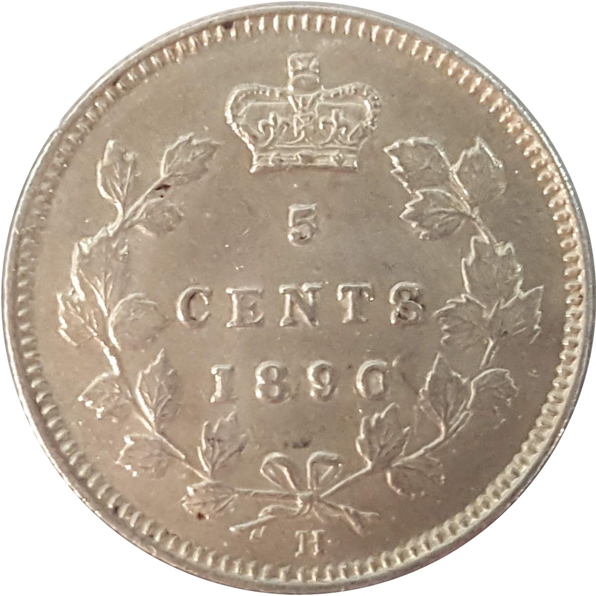 1890H Canada 5-cents Almost Uncirculated (AU50) $