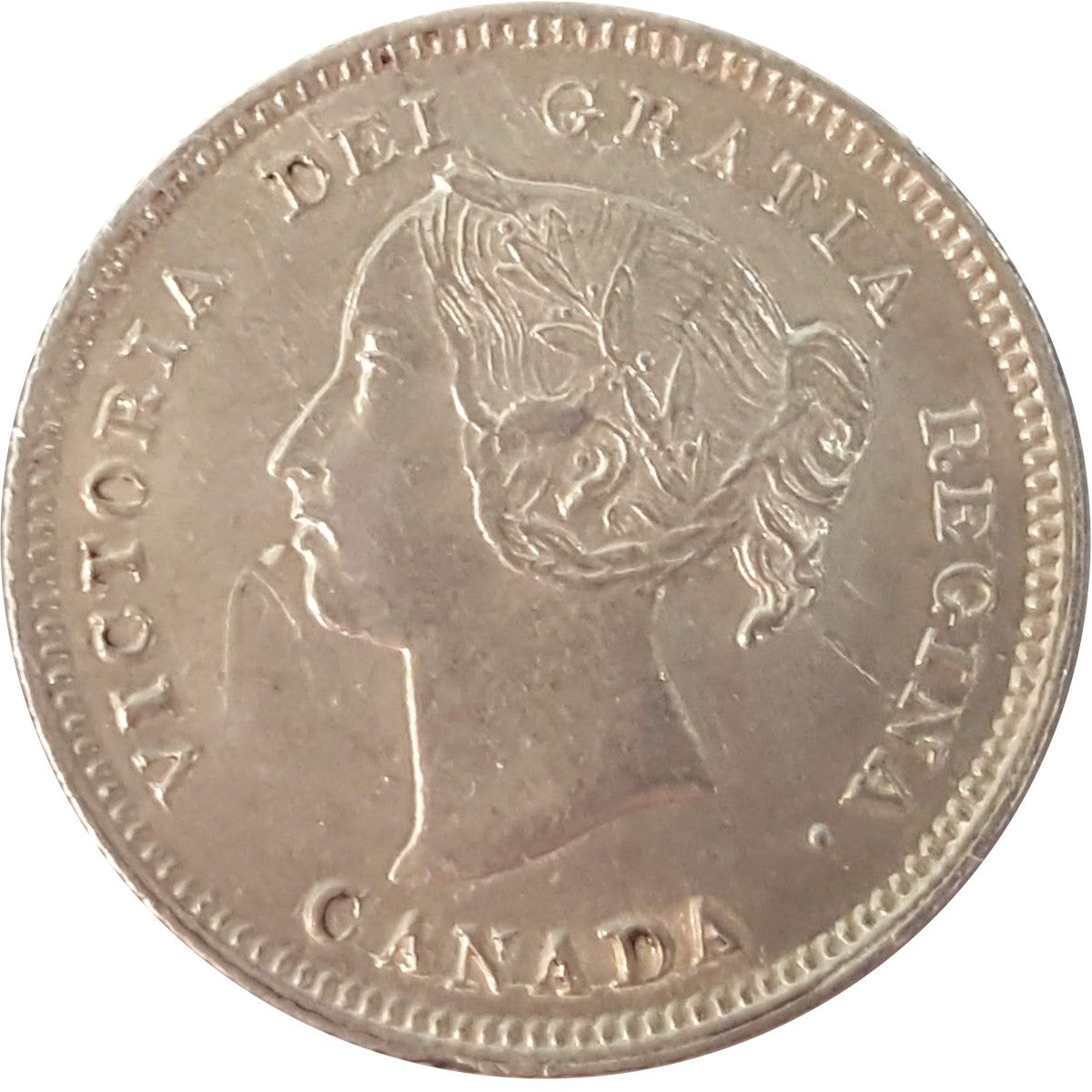 1890H Canada 5-cents Almost Uncirculated (AU50) $