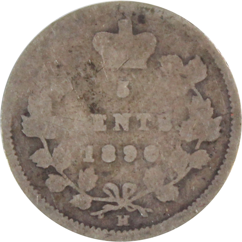 1890H Canada 5-cents About Good (AG3)