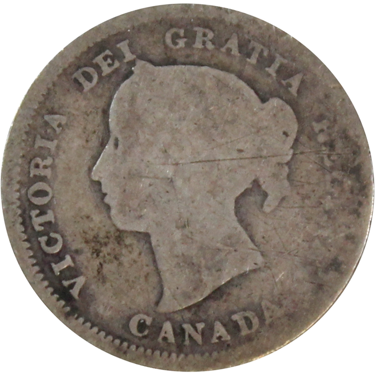 1890H Canada 5-cents About Good (AG3)