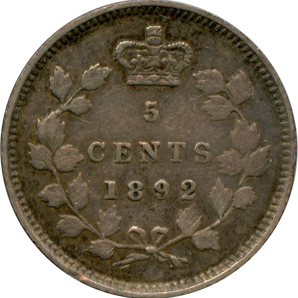 1892 Canada 5-cents VF-EF (VF30) $