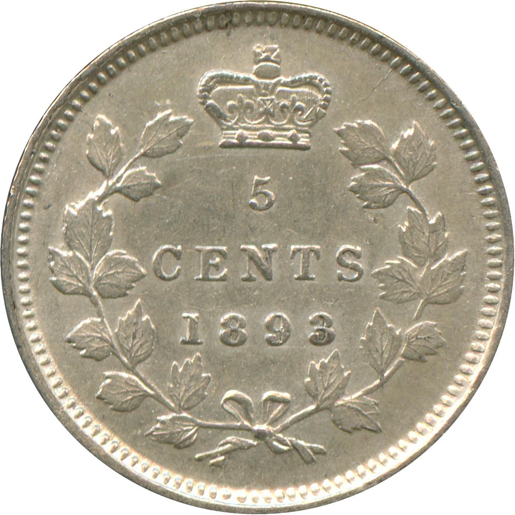 1893 Canada 5-cents AU-UNC (AU55) $