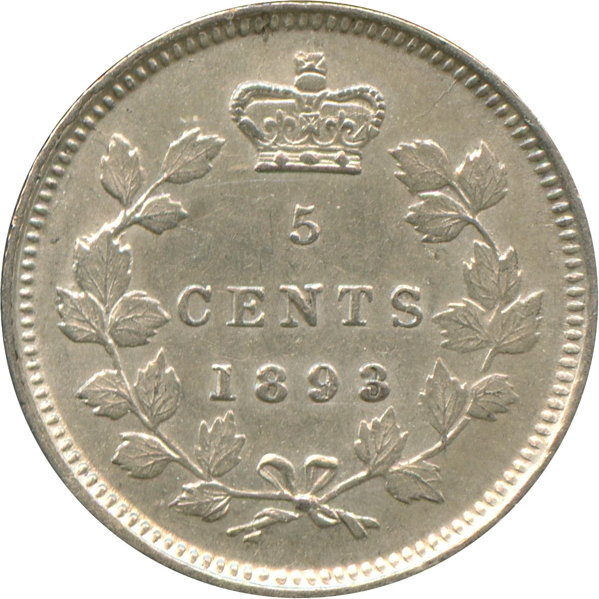 1893 Canada 5-cents AU-UNC (AU55) $