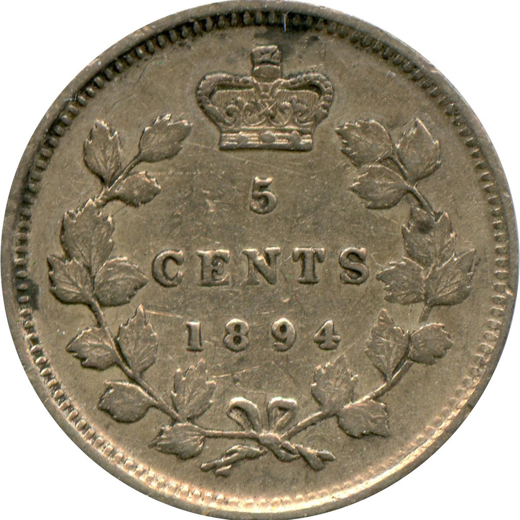1894 Canada 5-cents Extra Fine (EF40) $
