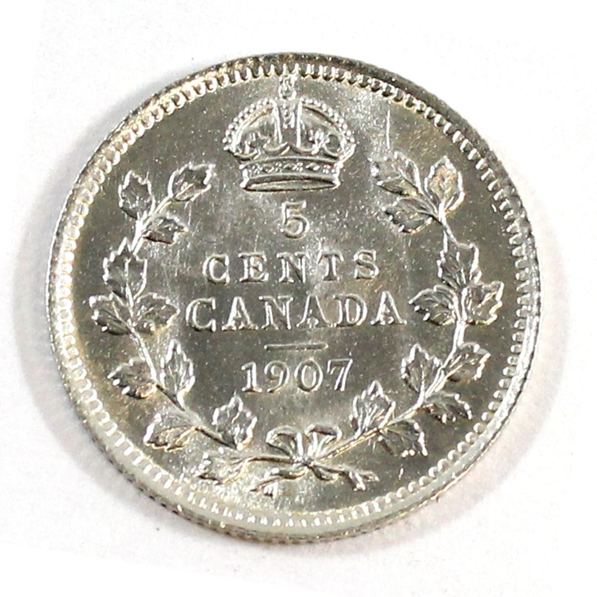 1907 Canada 5-cents Choice Brilliant Uncirculated (MS64) $