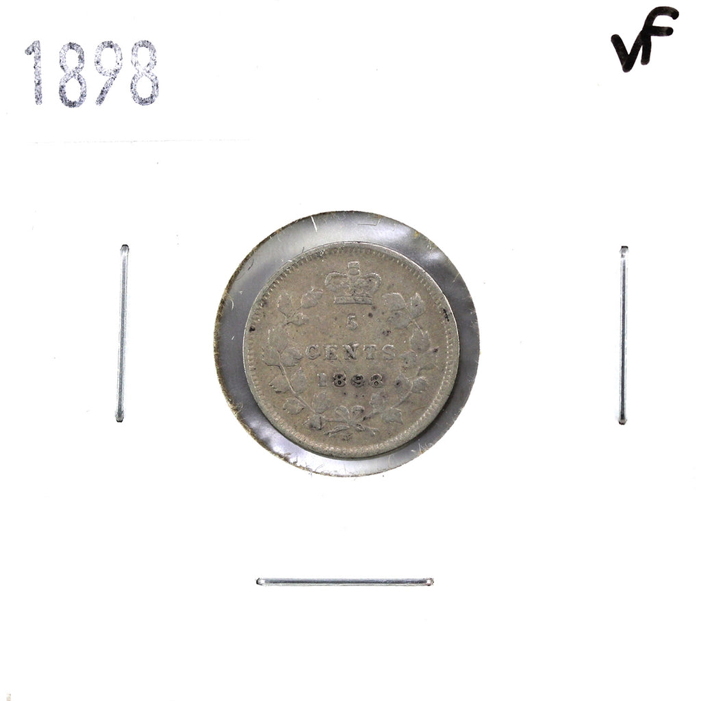 1898 Canada 5-cents Very Fine (VF20) $