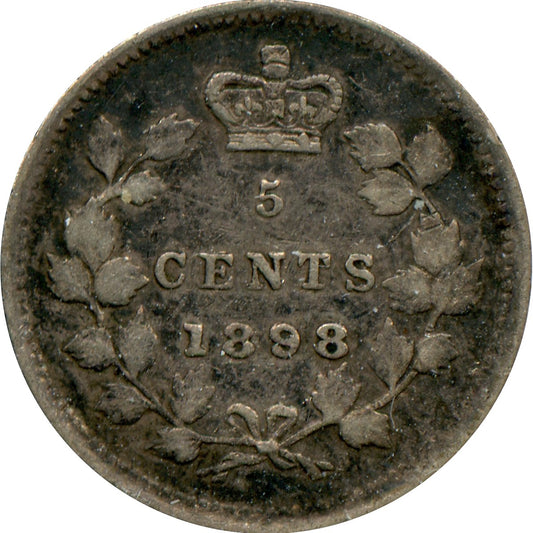 1898 Canada 5-cents VF-EF (VF30) $