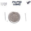 1909 Pointed Leaves Canada 5-cents Very Fine (VF20)