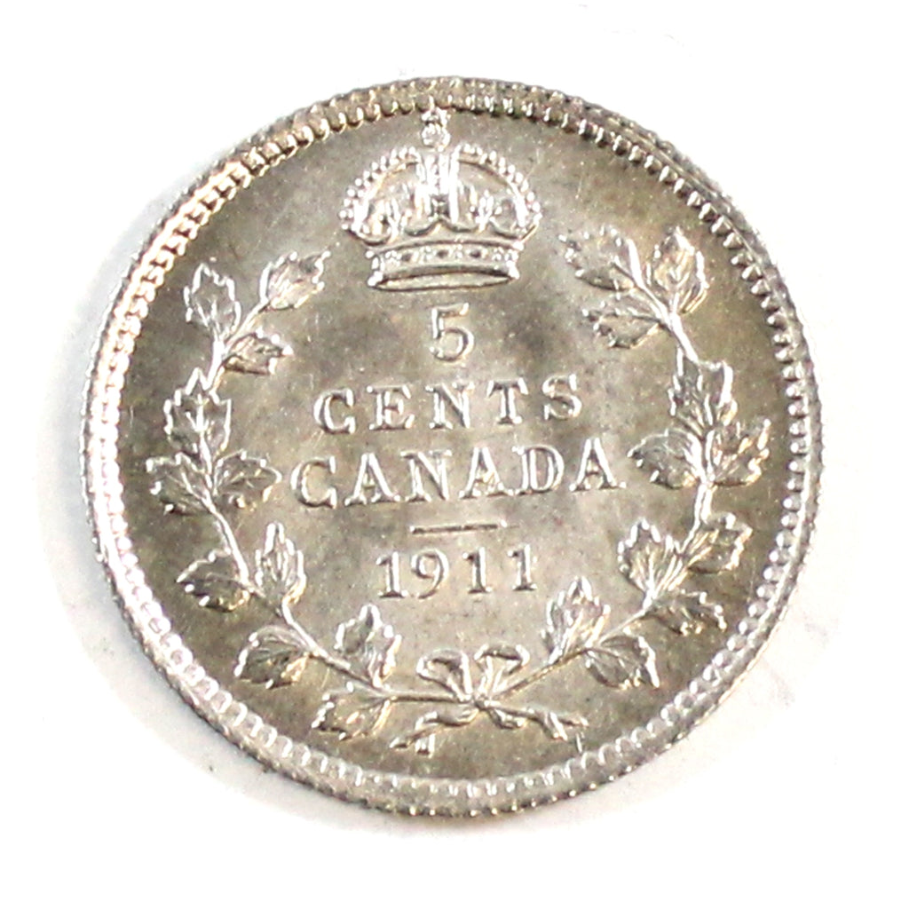 1911 Canada 5-cents Uncirculated (MS60) $