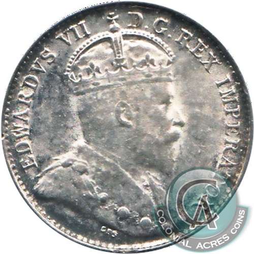 1902H Large H Canada 5-cents Almost Uncirculated (AU50)