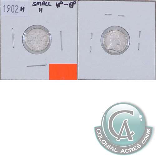 1902H Small H Canada 5-cents VF-EF (VF30)