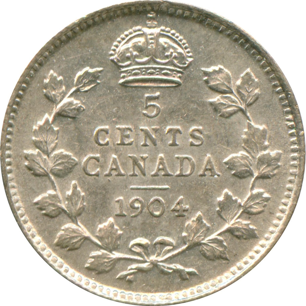 1904 Canada 5-cents EF-AU (EF45) $