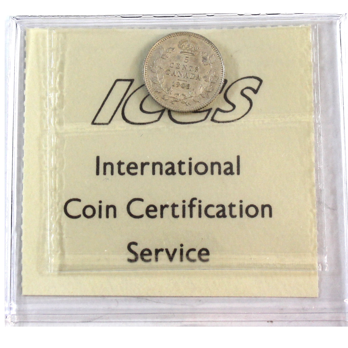 1905 Canada 5-cents ICCS Certified AU55