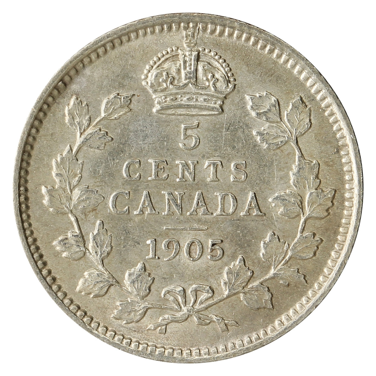 1905 Canada 5-cents Almost Uncirculated (AU50)