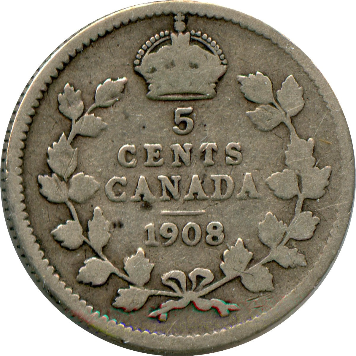 1908 Small 8 Canada 5-cents Good (G4)