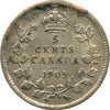 1909 Round Leaves Canada 5-cents EF-AU (EF45) $