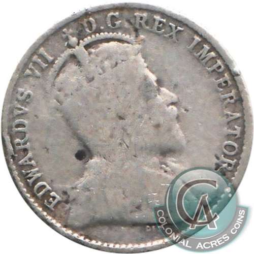 1909 Round Leaves Canada 5-cents Good (G4)