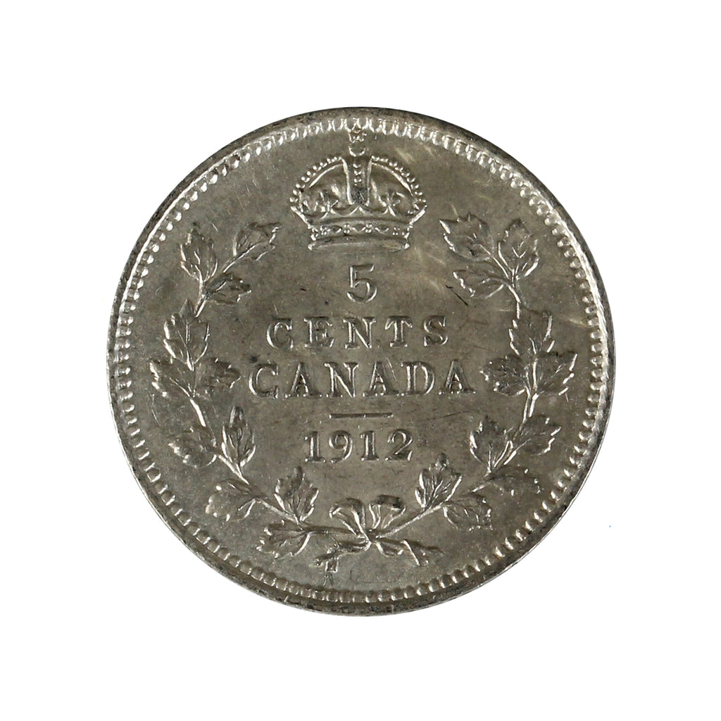 1912 Canada 5-cents AU-UNC (AU55)