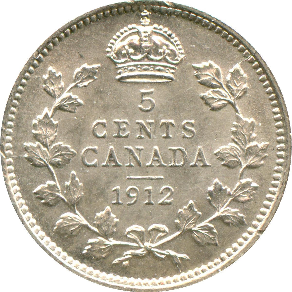 1912 Canada 5-cents Uncirculated (MS60) $