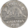 1951 No Chrome Canada 5-cents EF-AU (EF45) $