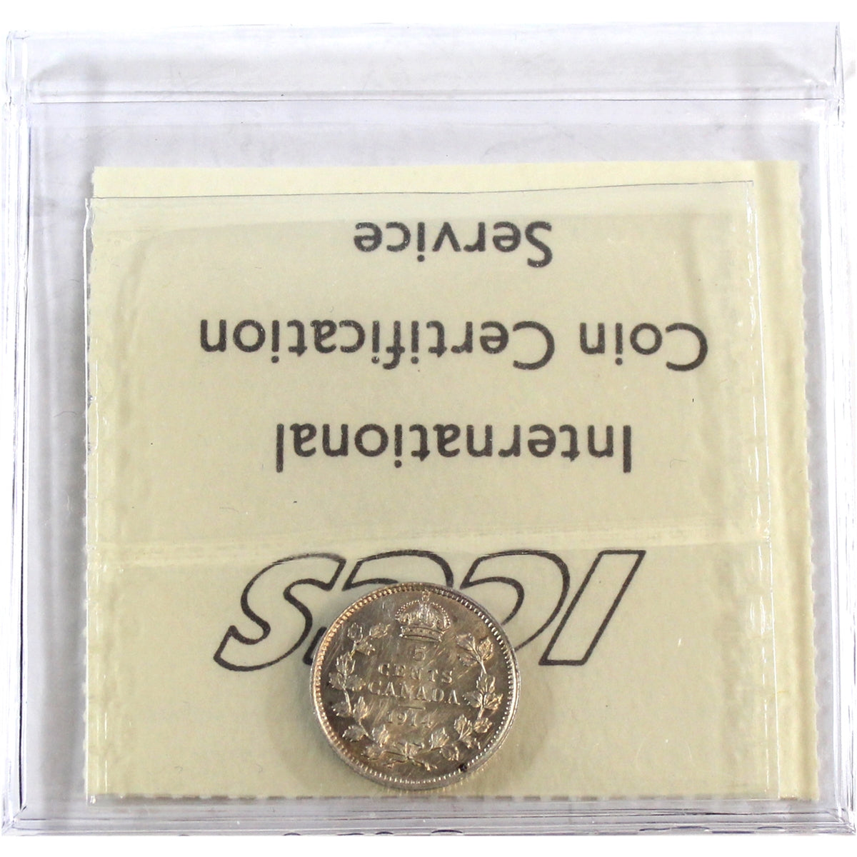 1914 Canada 5-cents ICCS Certified MS60