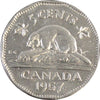 1957 Canada 5-cents Almost Uncirculated (AU50)