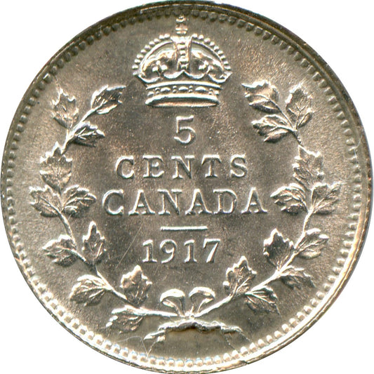 1917 Canada 5-cents Brilliant Uncirculated (MS63) $