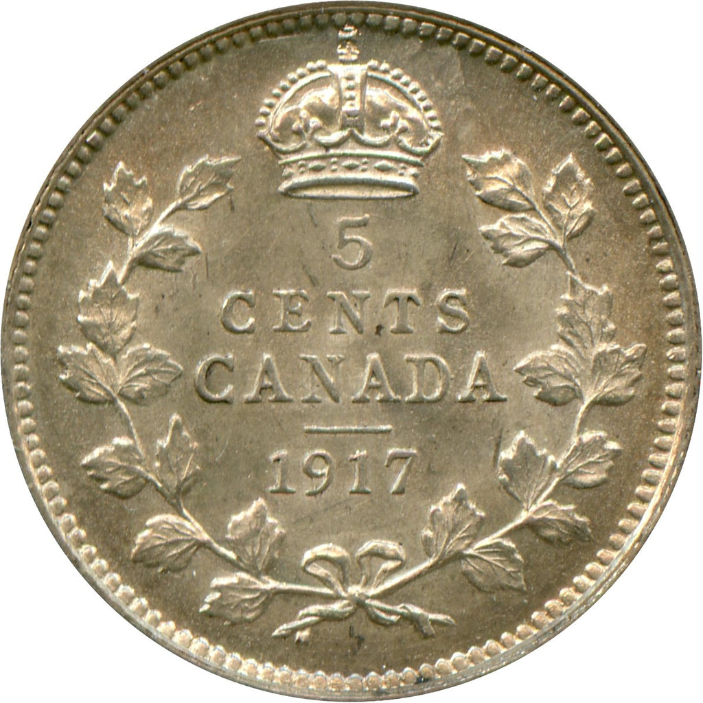 1917 Canada 5-cents UNC+ (MS62)