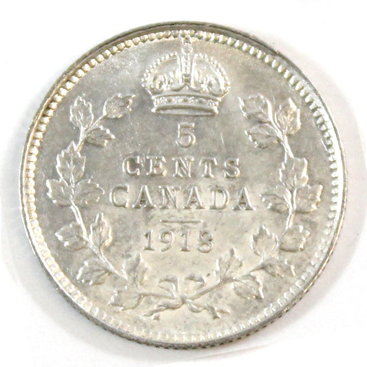 1918 Canada 5-cents EF-AU (EF45)