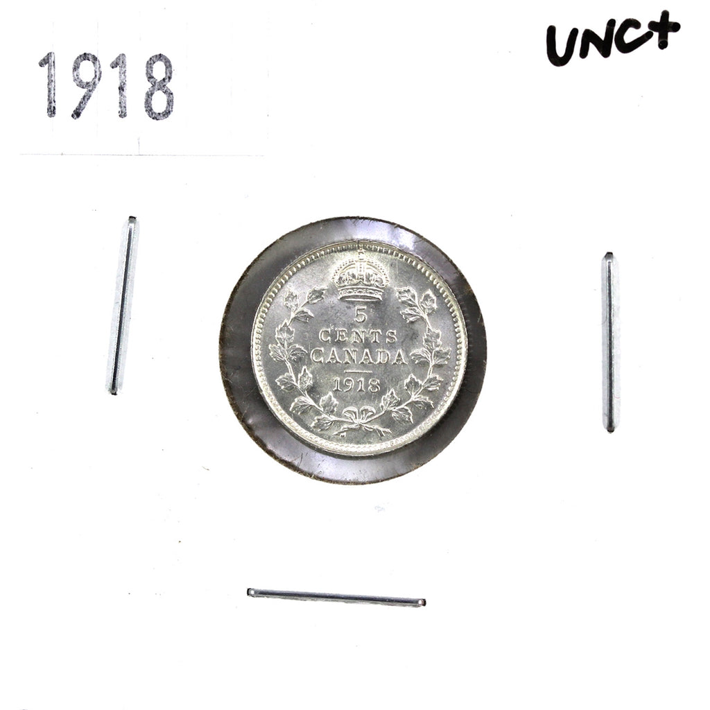 1918 Canada 5-cents UNC+ (MS-62) $