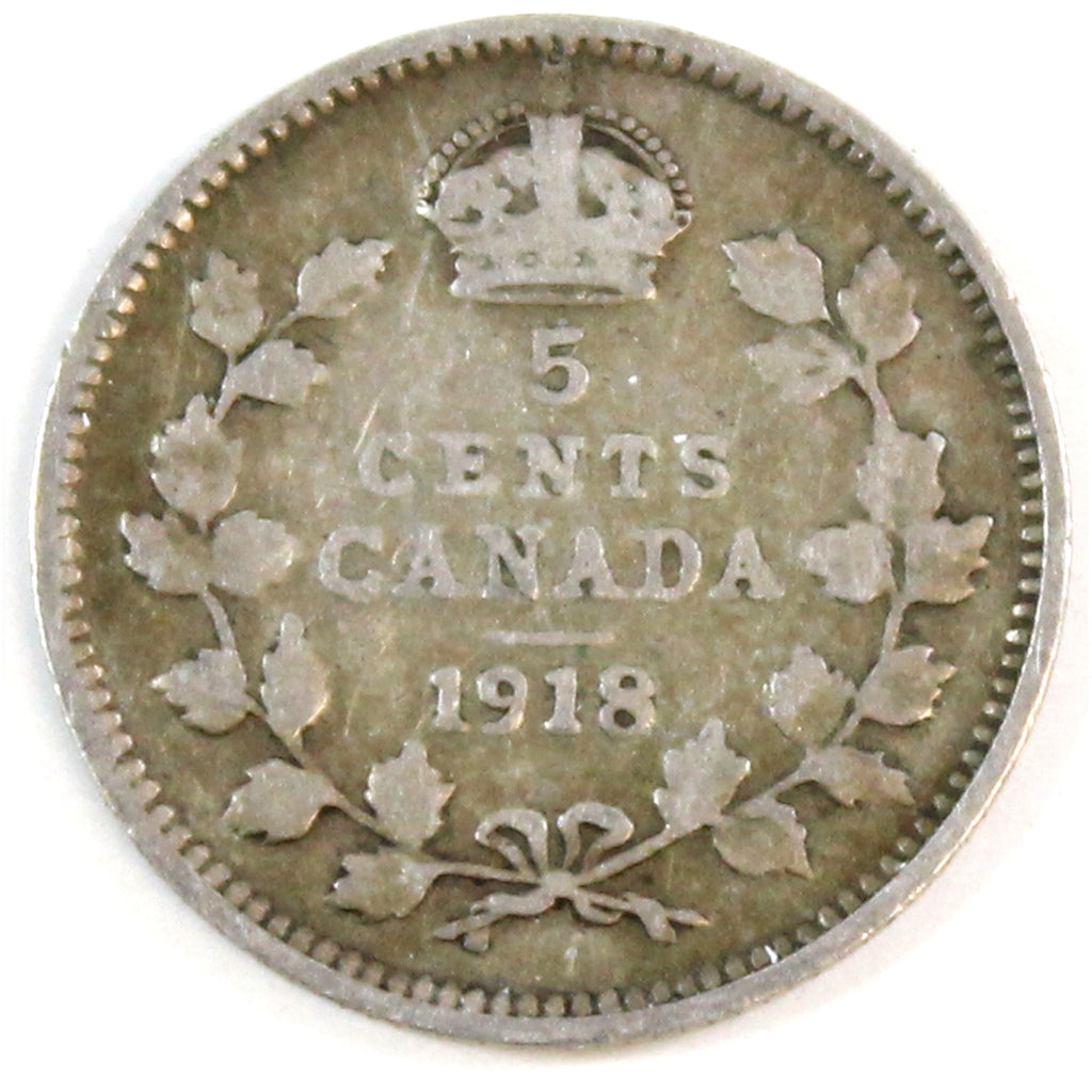 1918 Canada 5-cents Good (G4)