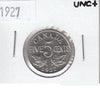 1927 Canada 5-cents UNC+ (MS62) $