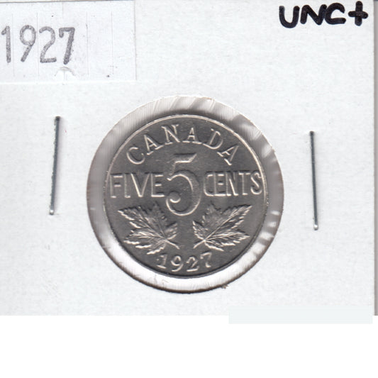 1927 Canada 5-cents UNC+ (MS-62) $