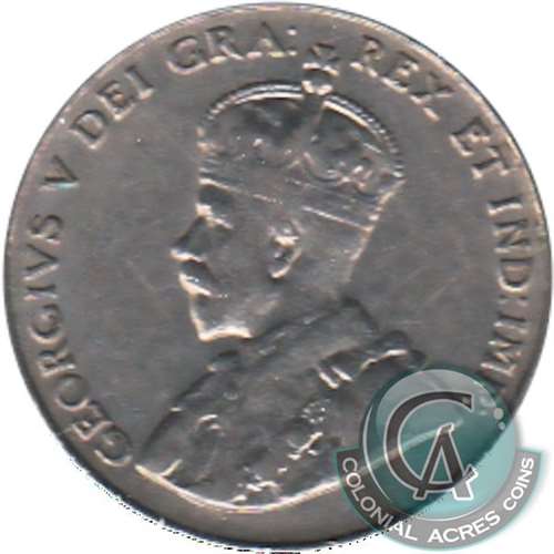 1922 Far Rim Canada 5-cents Very Fine (VF20)